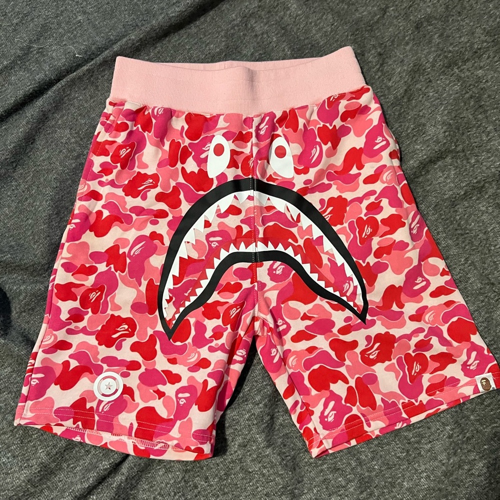 Pink Camouflage Bape Shorts